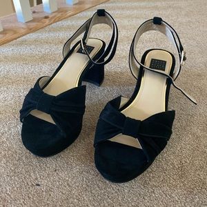 Chunky Black Suede heels